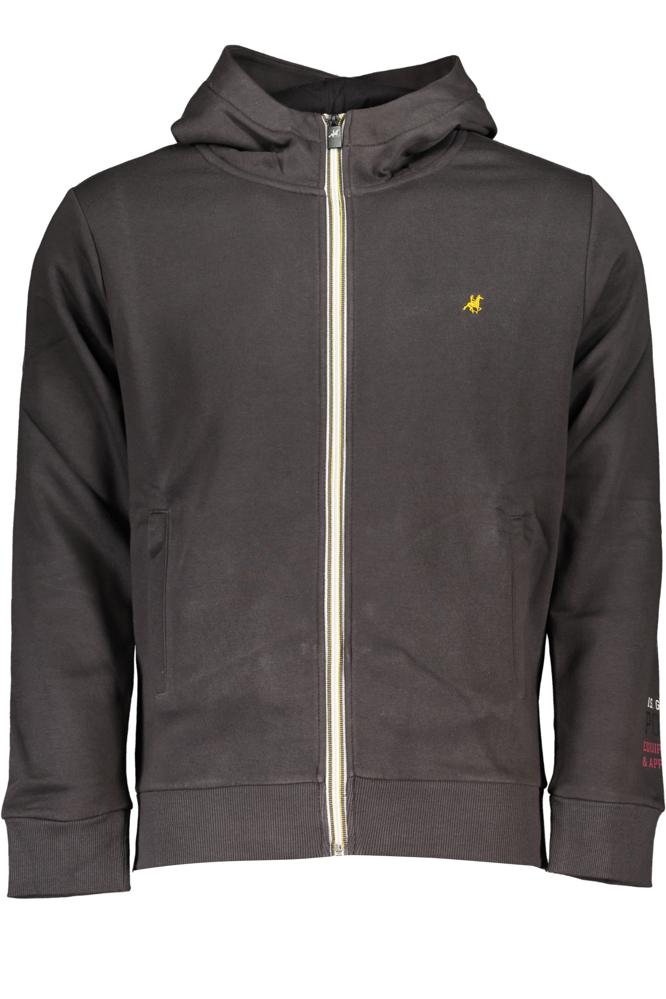 U.S. GRAND POLO FELPA CON ZIP UOMO GRIGIO