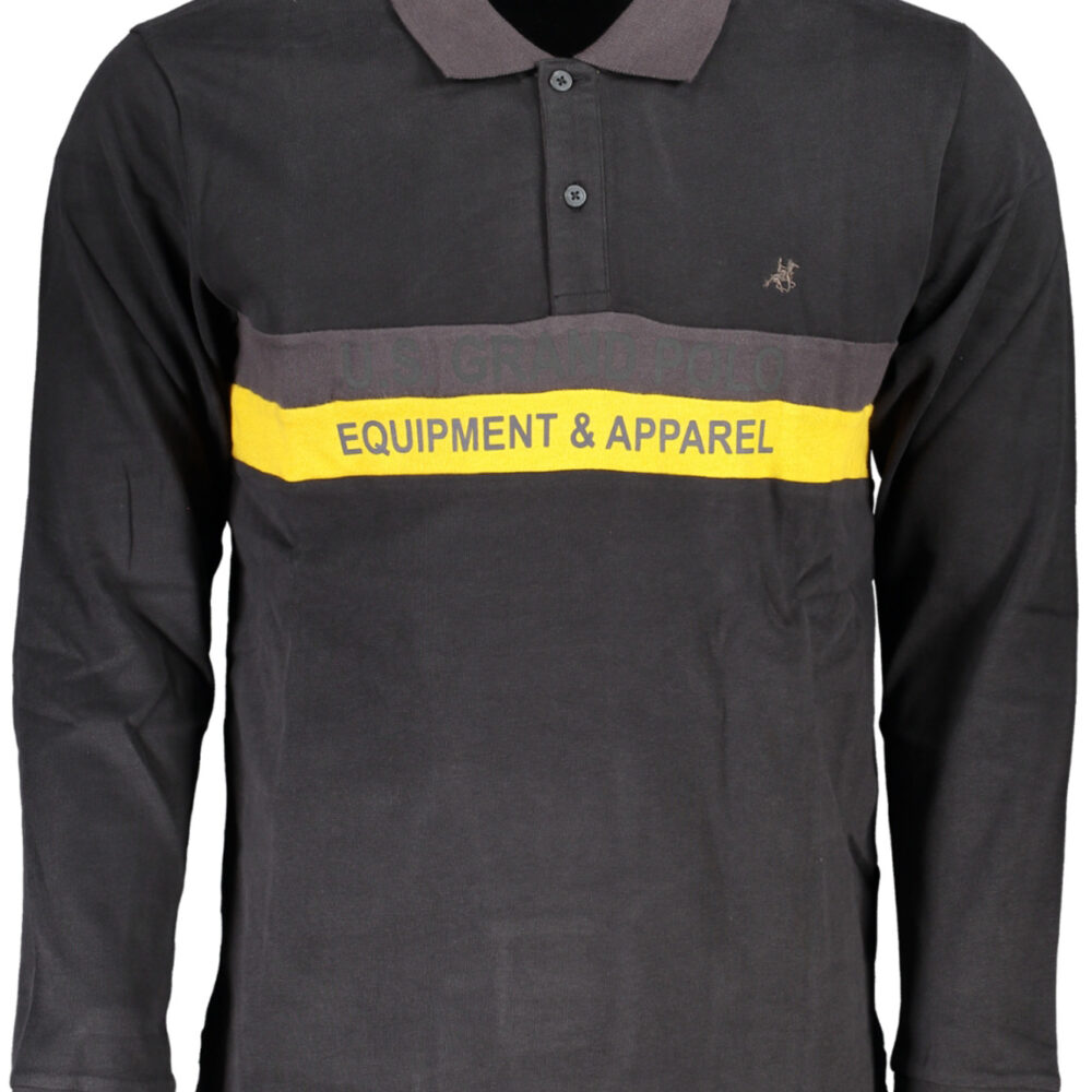 U.S. GRAND POLO POLO MANICHE LUNGHE UOMO NERO