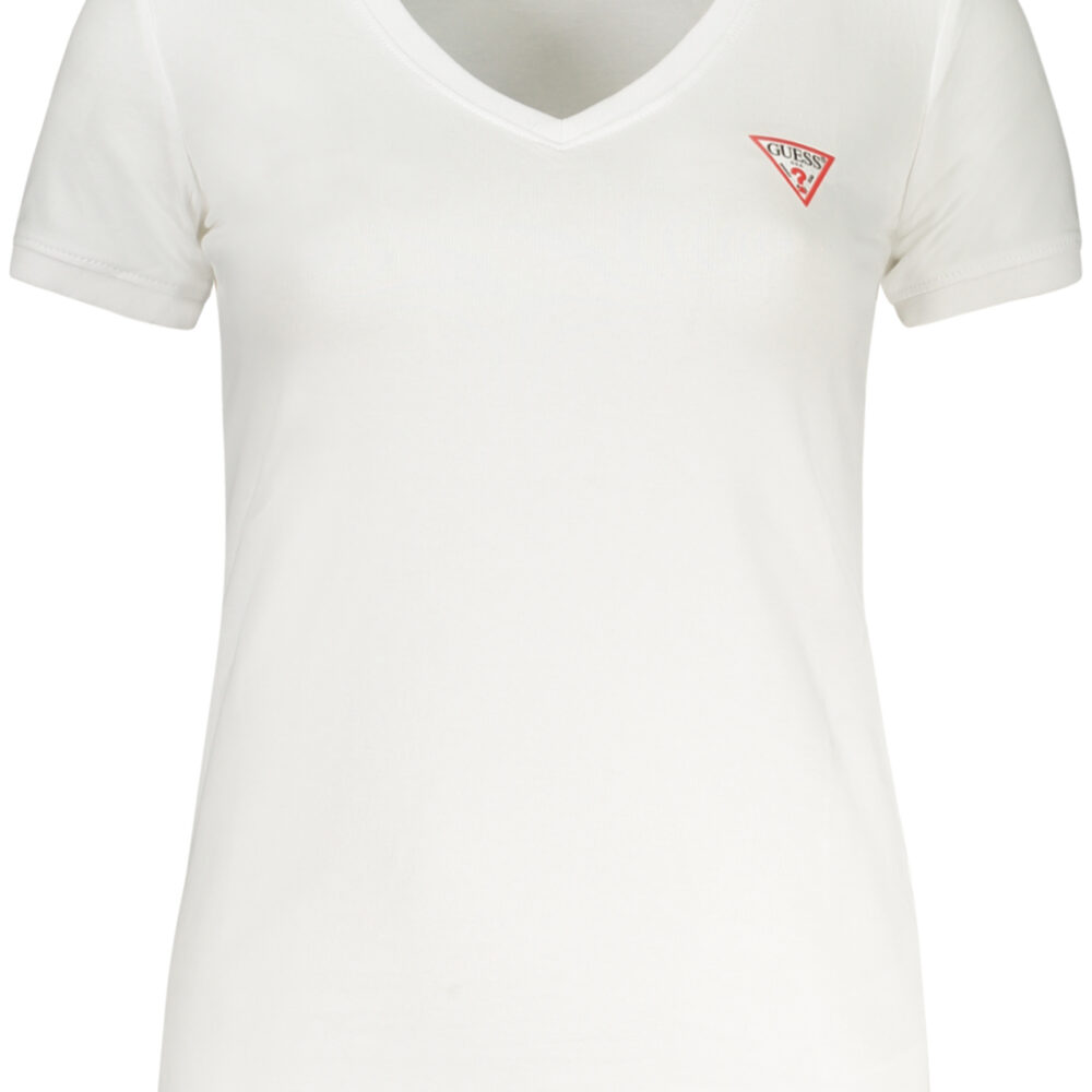 GUESS JEANS T-SHIRT MANICHE CORTE DONNA BIANCO
