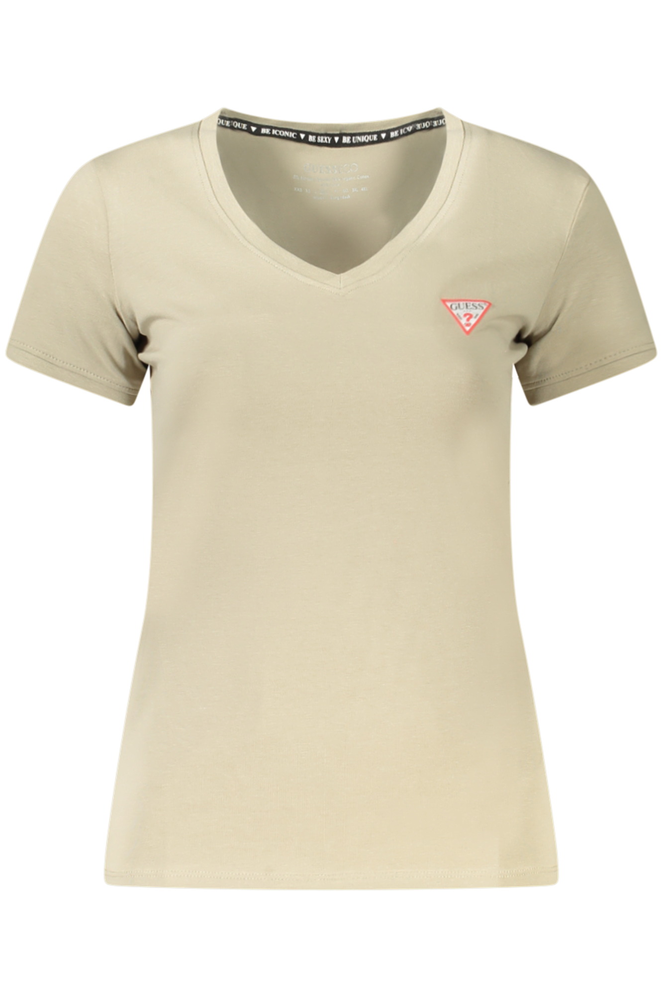GUESS JEANS T-SHIRT MANICHE CORTE DONNA VERDE