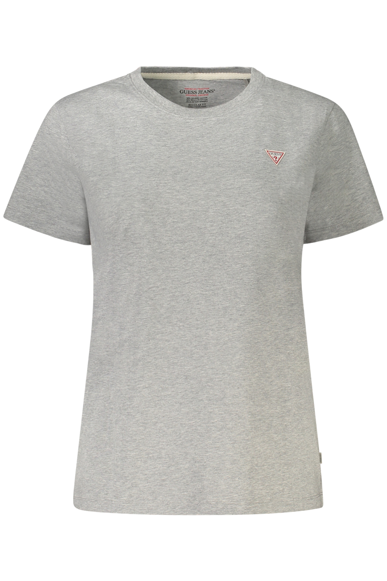 GUESS JEANS T-SHIRT MANICHE CORTE DONNA GRIGIO