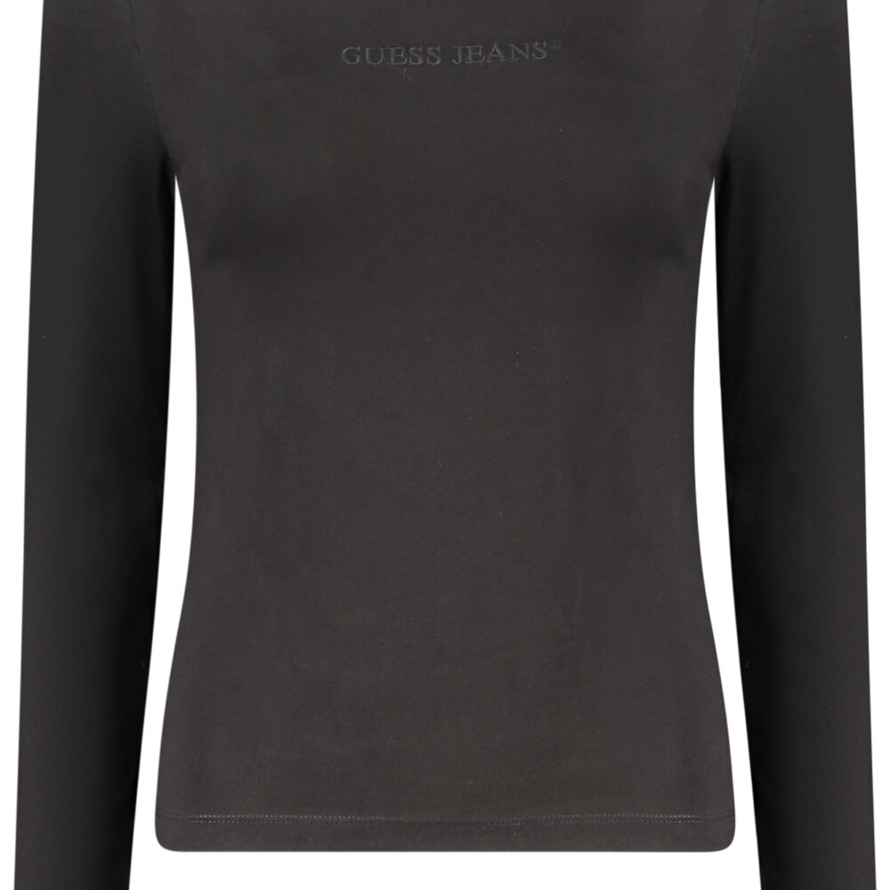 GUESS JEANS T-SHIRT MANICHE LUNGHE DONNA NERO