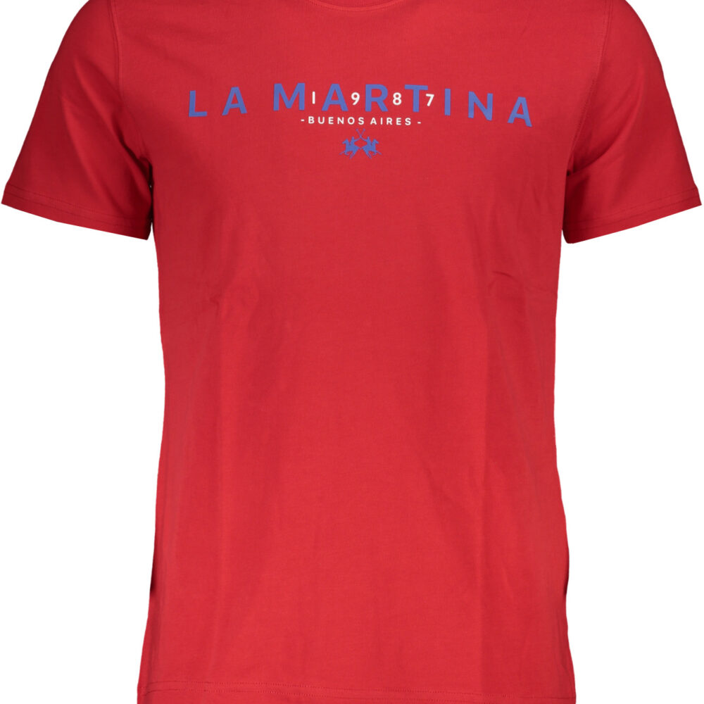 LA MARTINA T-SHIRT MANICHE CORTE UOMO ROSSO