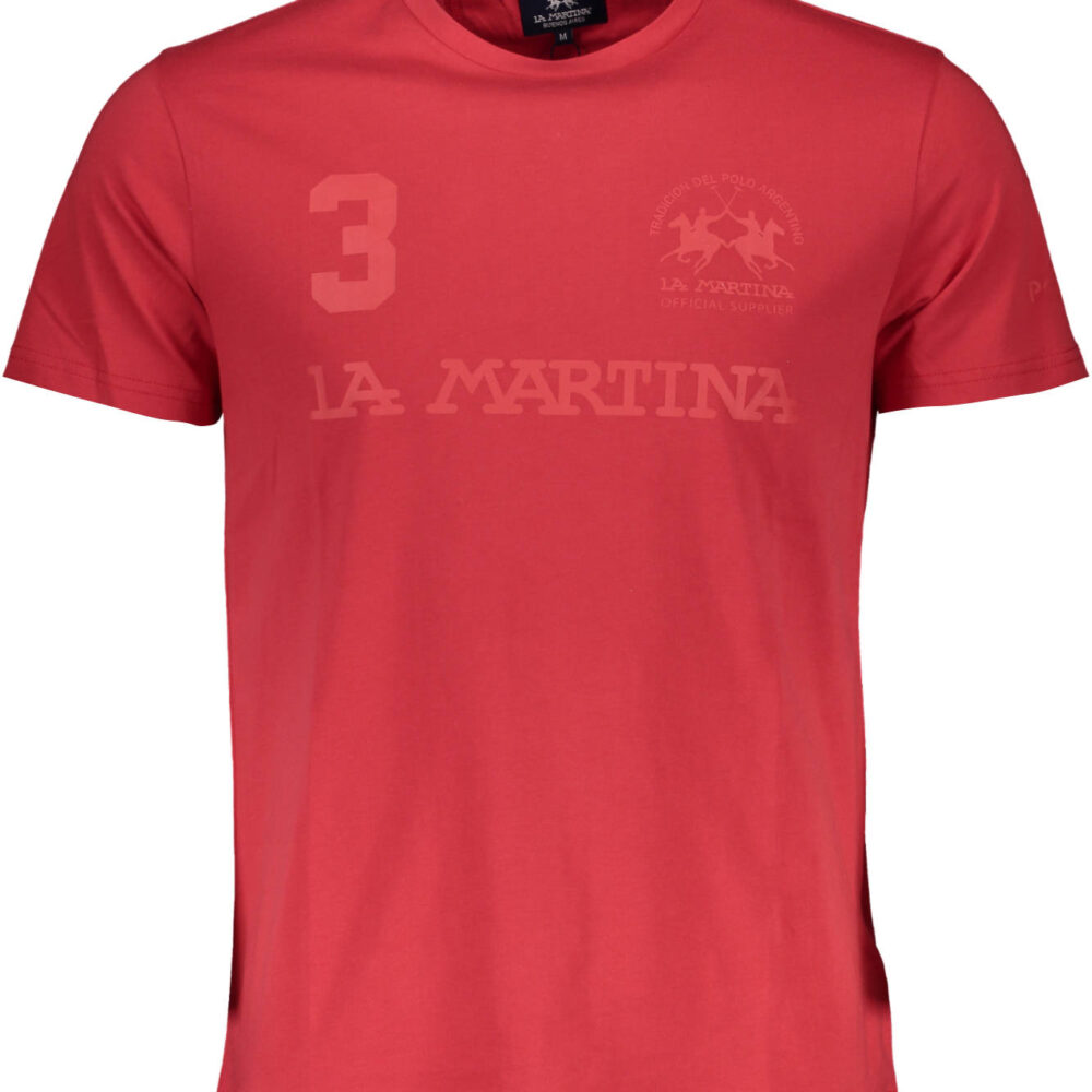 LA MARTINA T-SHIRT MANICHE CORTE UOMO ROSSO