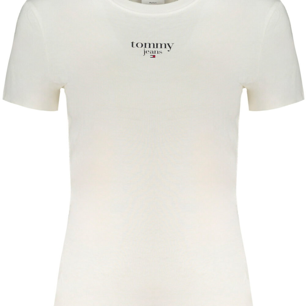 TOMMY HILFIGER T-SHIRT MANICHE CORTE DONNA BIANCO