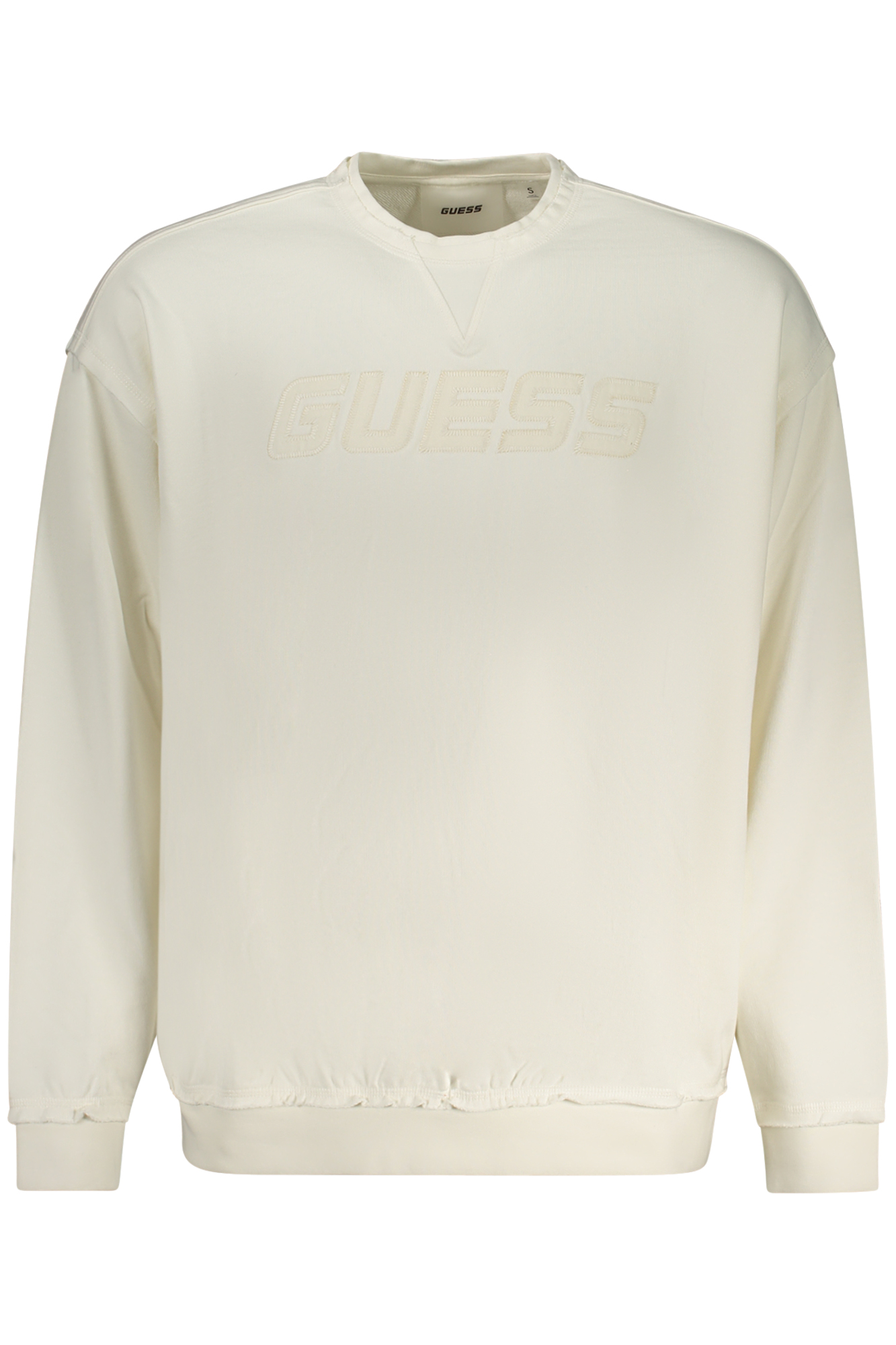 GUESS JEANS FELPA SENZA ZIP UOMO BIANCO