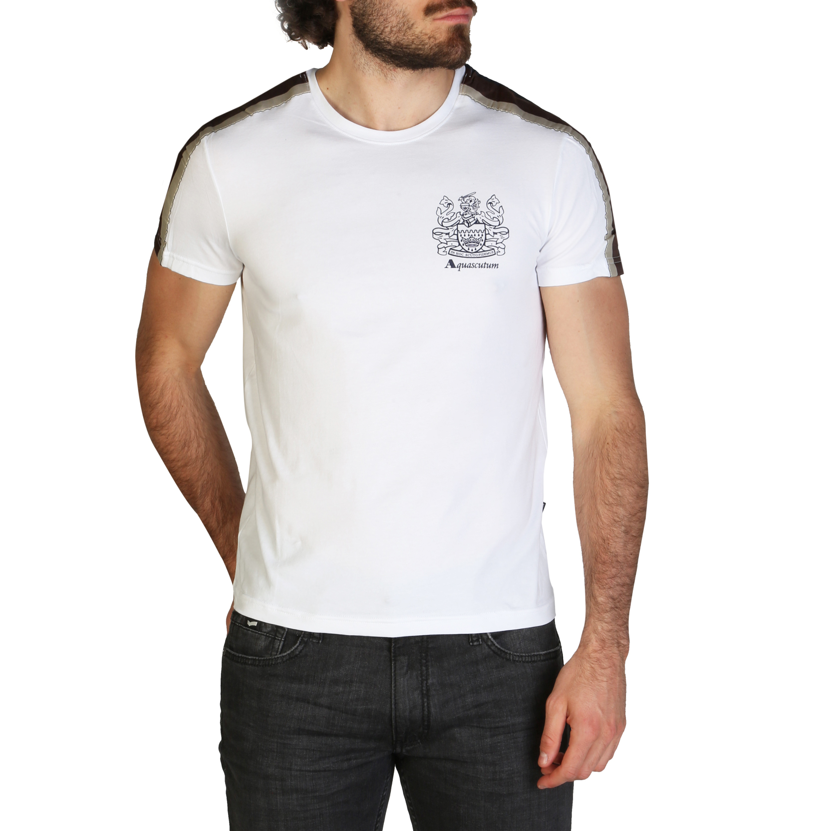 Aquascutum QMT017M0 Uomo Bianco 120013