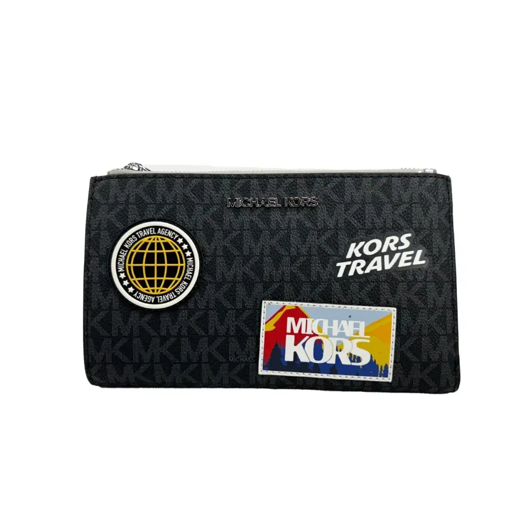 Jet Set Travel Double Zip Wristlet Wallet