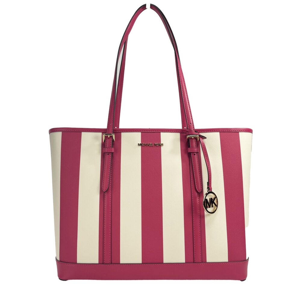 Jet Set Travel Large TZ Shoulder PVC Tote Bag Purse Pink