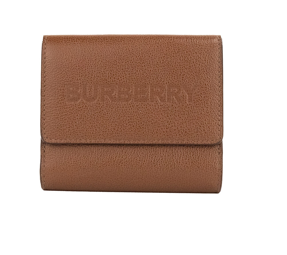 Luna Tan Grained Leather Small Coin Pouch Snap Wallet