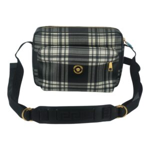 Elegant Grey Leather Crossbody Bag