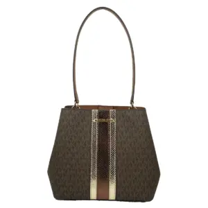 Medium Pratt Bucket Shoulder Bag Purse Brown