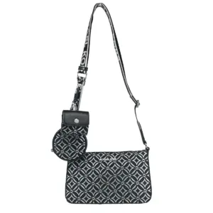 Crossbody Tech Attachment Bag Purse Black
