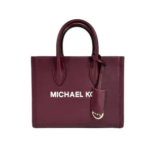 Mirella Small Top Zip Tote Bag Maroon