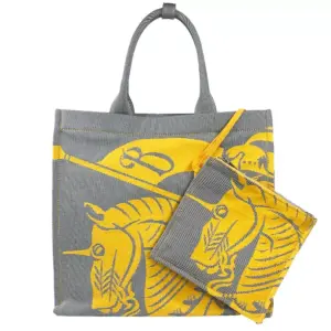 EKD Canvas Tote Bag With Coin Pouch Sunflower Gray
