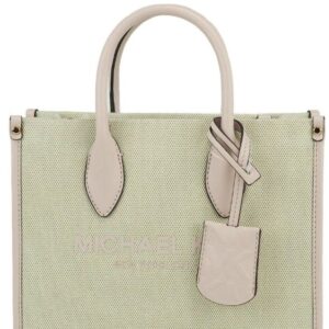 Mirella Small Powder Blush Canvas Shopper Crossbody Handbag Purse