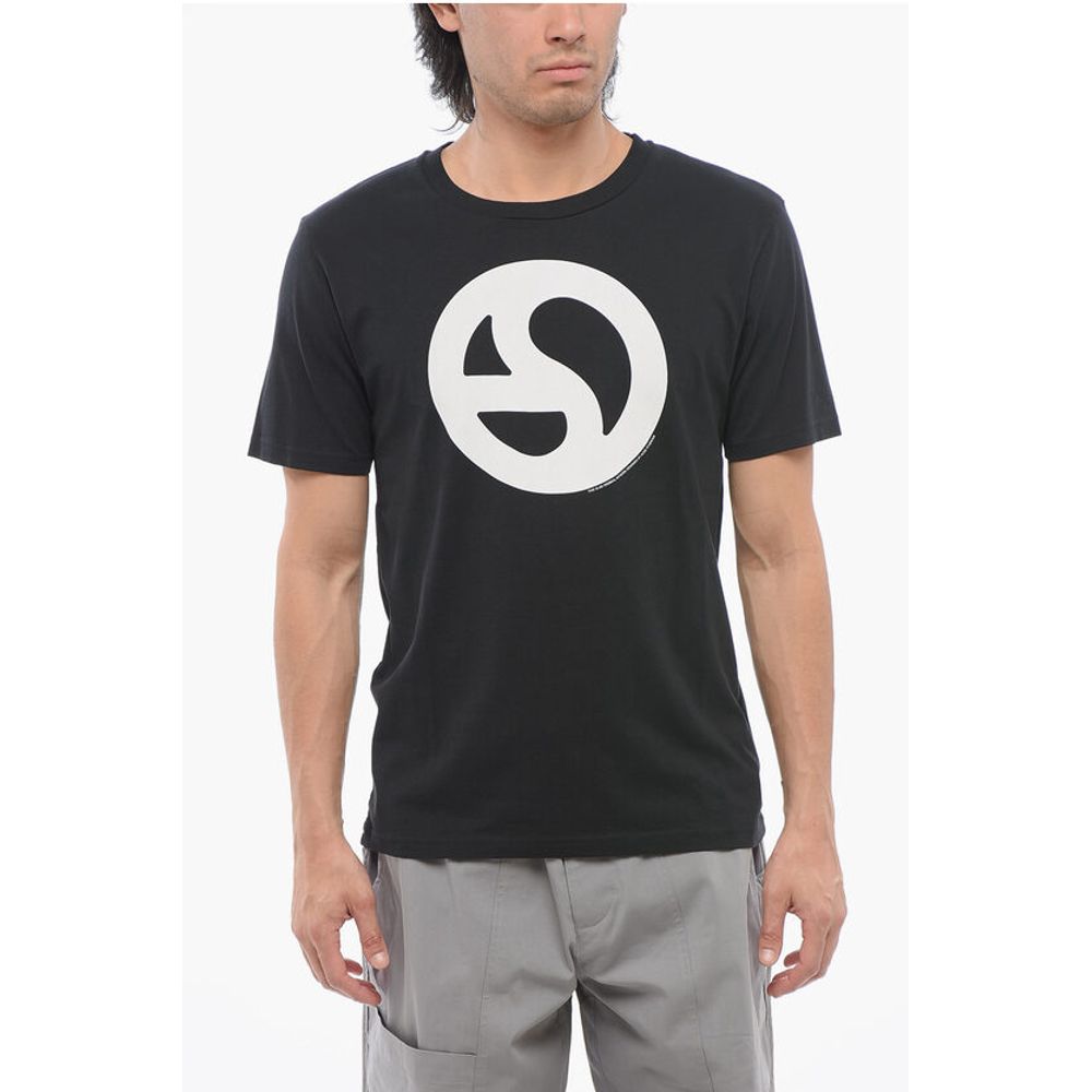 Cotton Crew-Neck T-shirt with Contrast Print