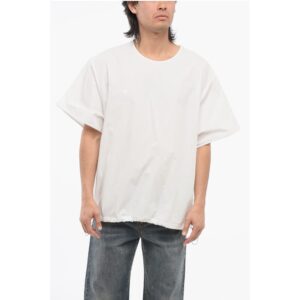WALES BONNER Cotton Poplin Shirt with Drawstring Hem