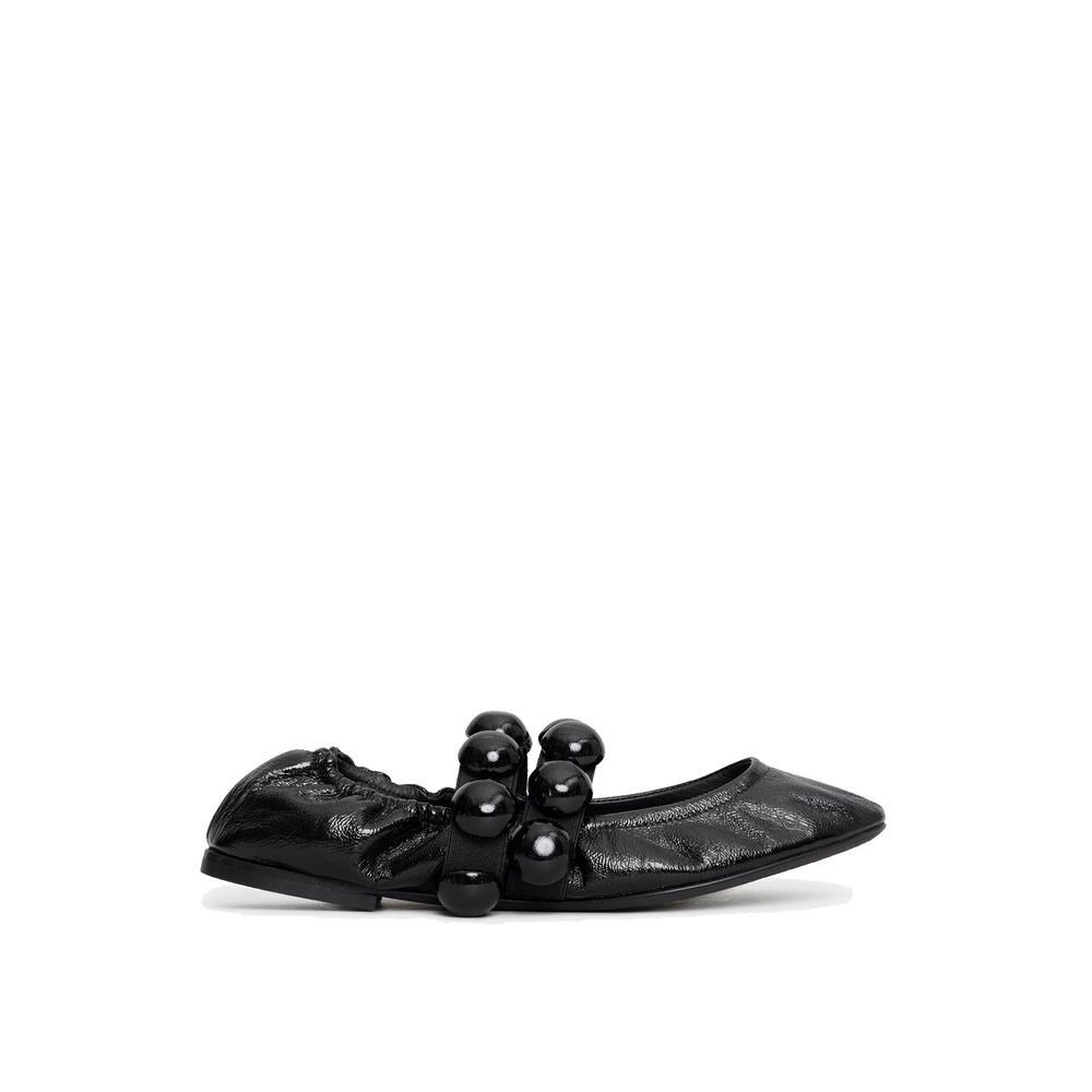 Sphere Leather Mary Jane Flats