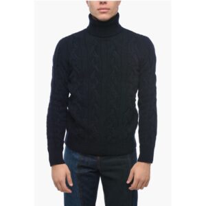 Turtleneck Aran Virgin Wool Sweater