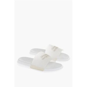 Rubber GLITTER TRANSPARENT Sliders with Embossed Logo