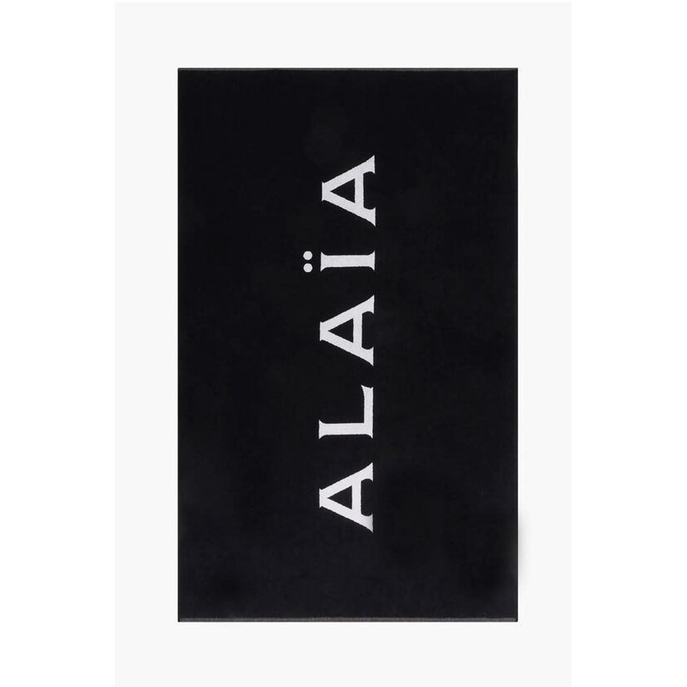 Terry Cotton Beach Towel with Contrasting Logo