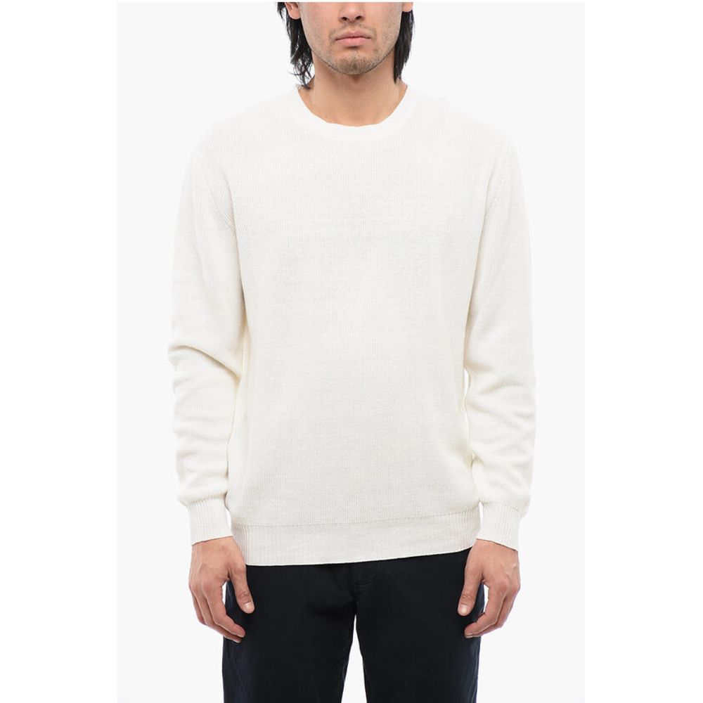 Linen-blended Crewneck Sweater