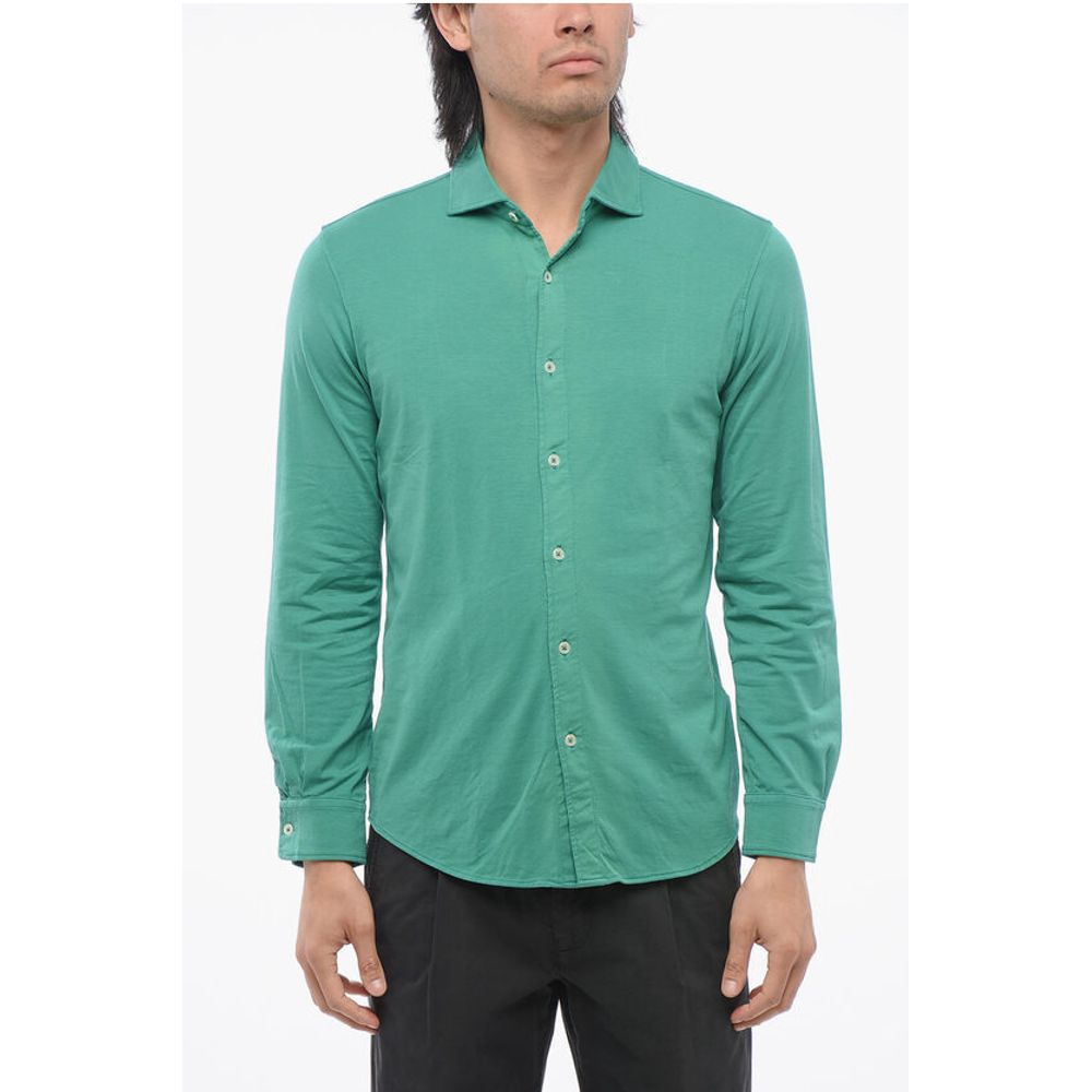 Stretchy Cotton Long Sleeved Shirt
