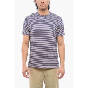 Stripe Motif Linen Blend T-shirt
