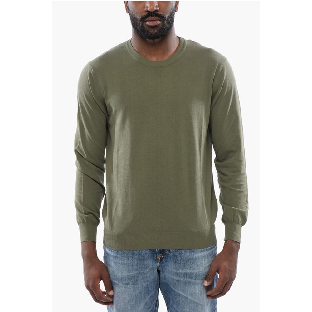 Crepe Cotton Crewneck Sweater