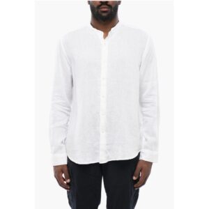 Korean Neckline Linen Shirt