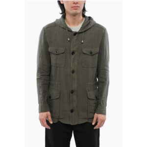 Linen Sahariana Blazer with Hood