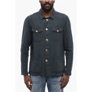 Linen DERBY Overshirt with Patch Pockets