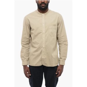 Korean Neckline Linen Shirt