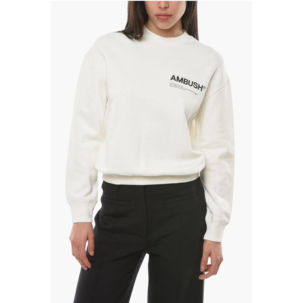 Crewneck WORKSHOP Sweatshirt With Logo Print