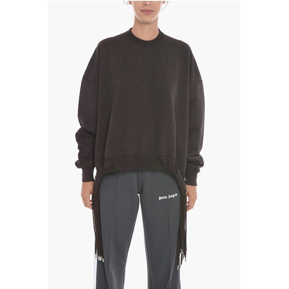 Brushed-cotton MULTICORD Crewneck Sweatshirt with Logo embro
