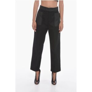 Nylon WORKER High-waisted Pants with Cargo Pockets