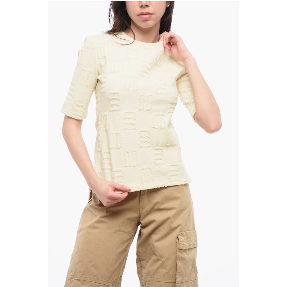 Crewneck T-shirt with Stitching Detailing