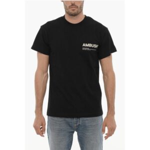 Cotton Jersey Crew-neck T-shirt with Contrast Print