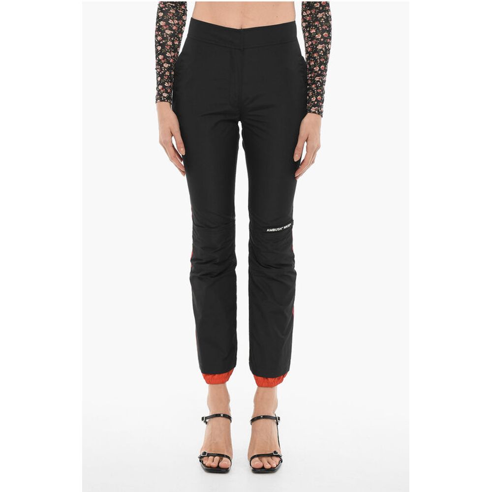 Nylon Pants with Ankle Zip