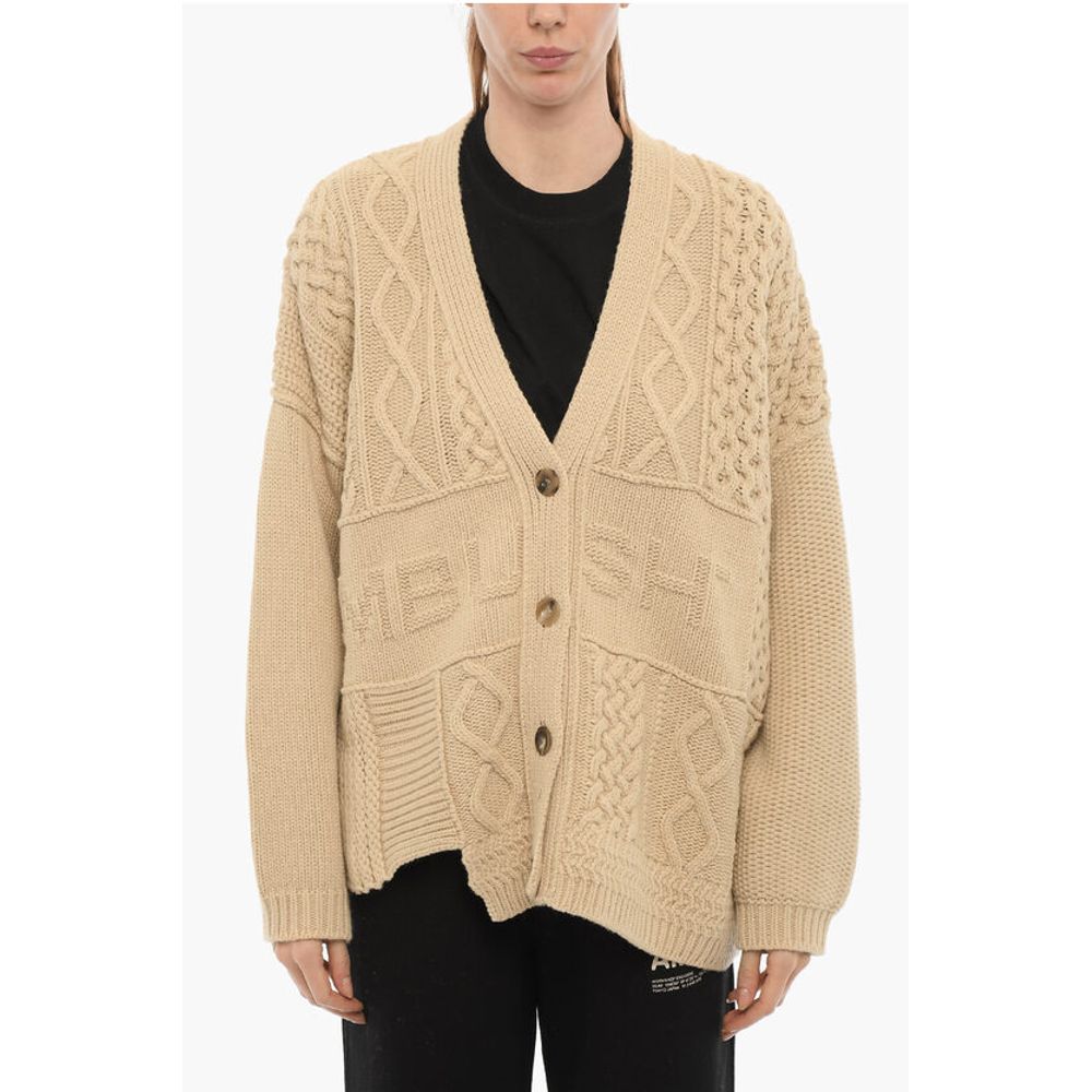 V-Neck Cable Knit Cardigan