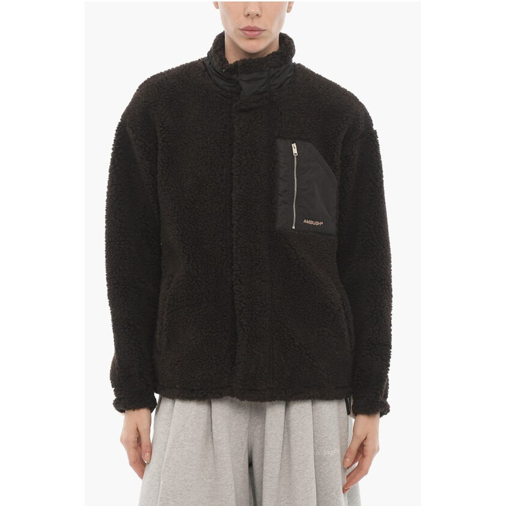Two-Tone Fleece Jacket with Breast Pocket