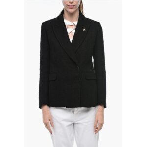Double-breasted Tweed Cotton Blend Blazer