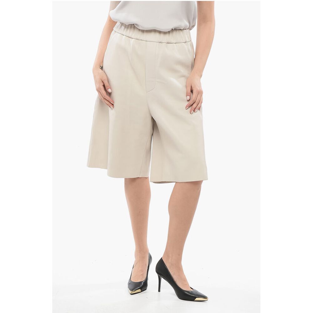 Leather Wide Leg Shorts