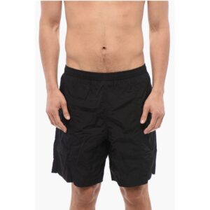 Solid Color Nylon Swim Shorts