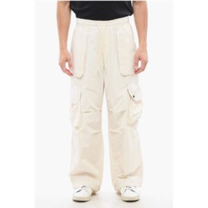 Cotton and Nylon Cargo Pants with Logo Patch on The Back