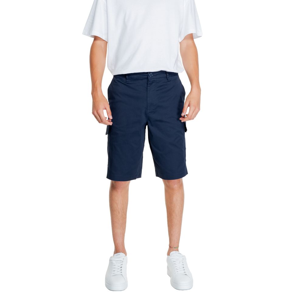 Blue Cotton Bermuda