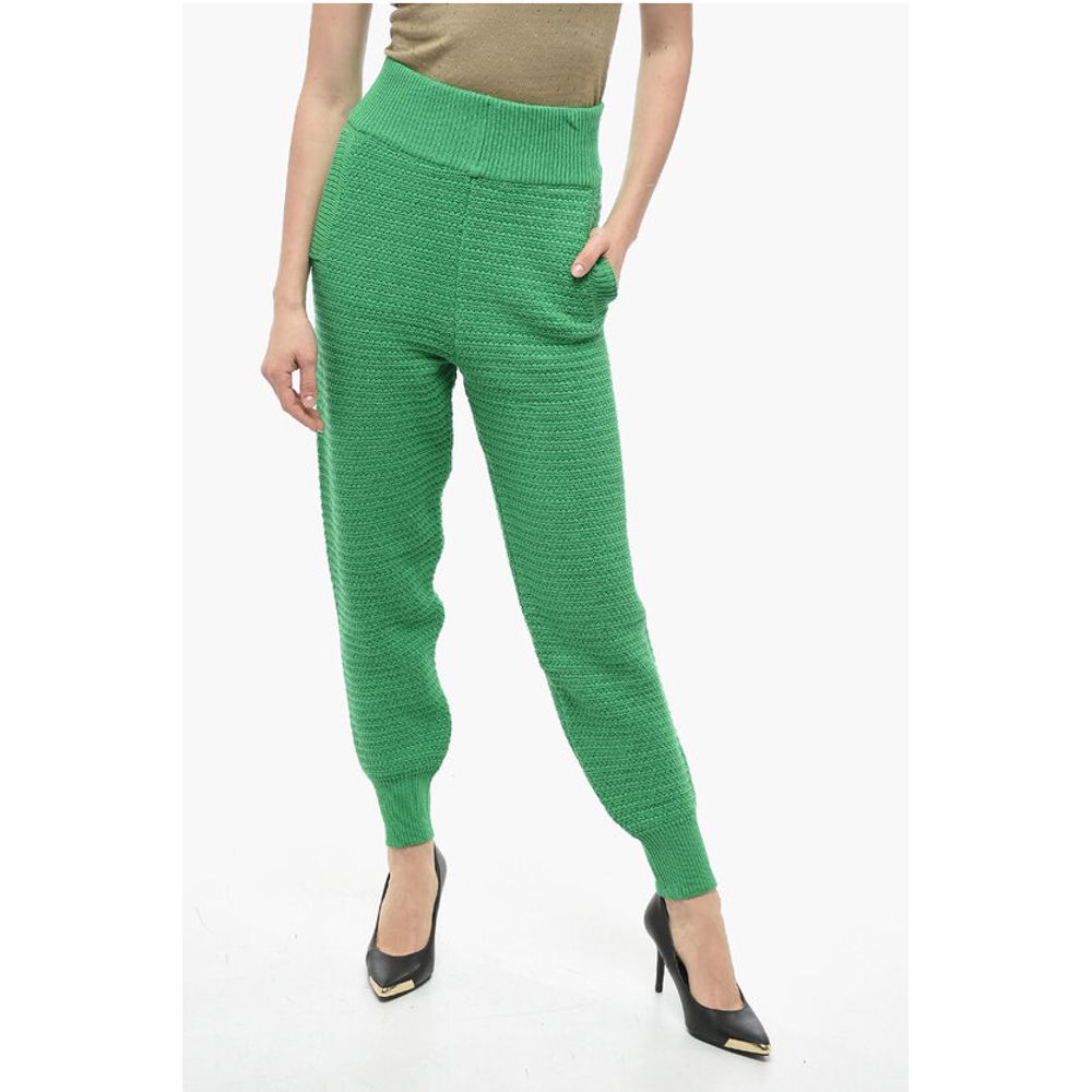 Cotton Knit High Waisted Joggers