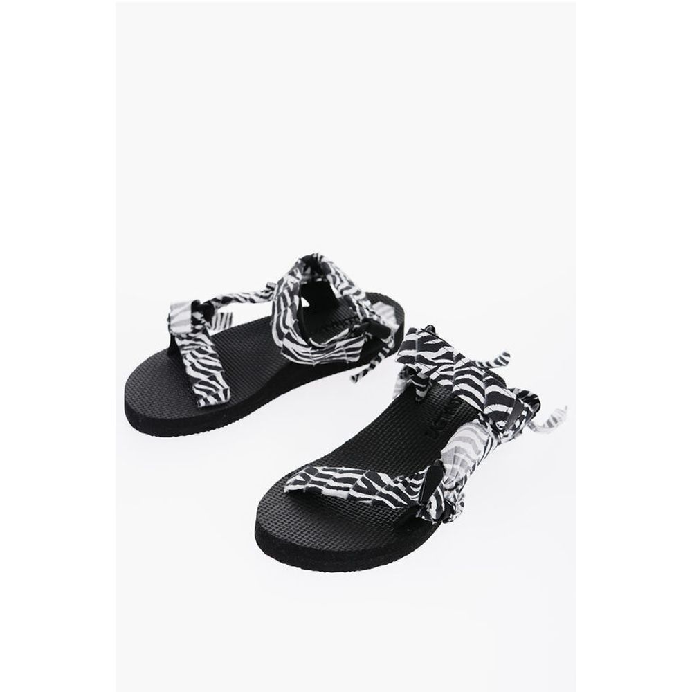 Zebra Patterned TREKKY Sandals with Velcro Closure