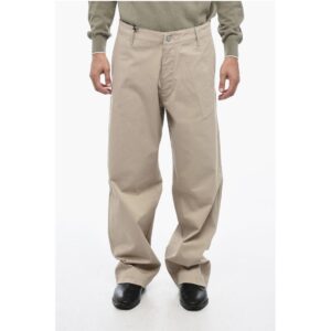 EMPORIO Stretchy Cotton Wide-Leg Pants